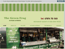 Tablet Screenshot of greenfrogcatering.com